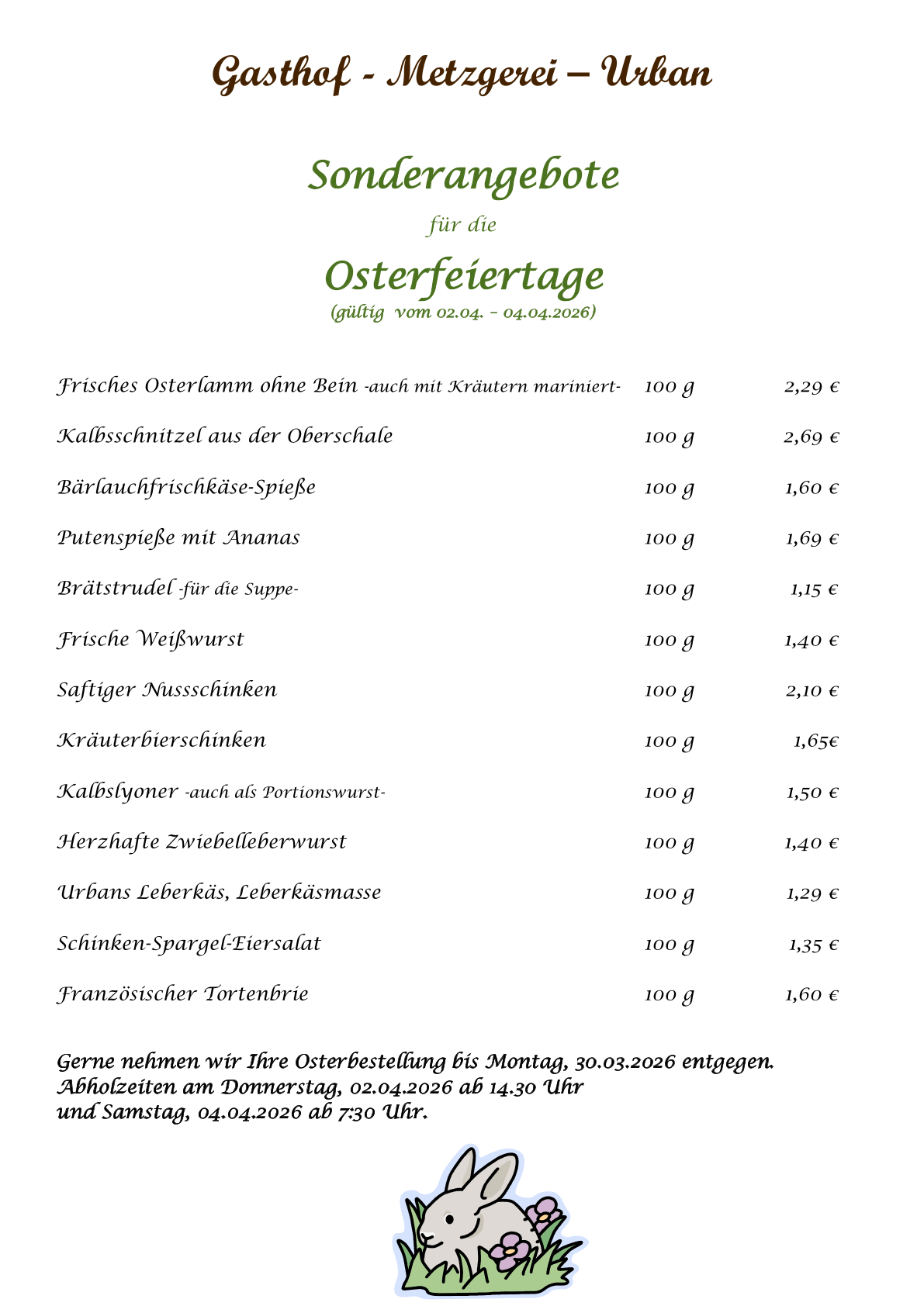 0001 Gasthof-Metzgerei-Lamm-Osterangebote