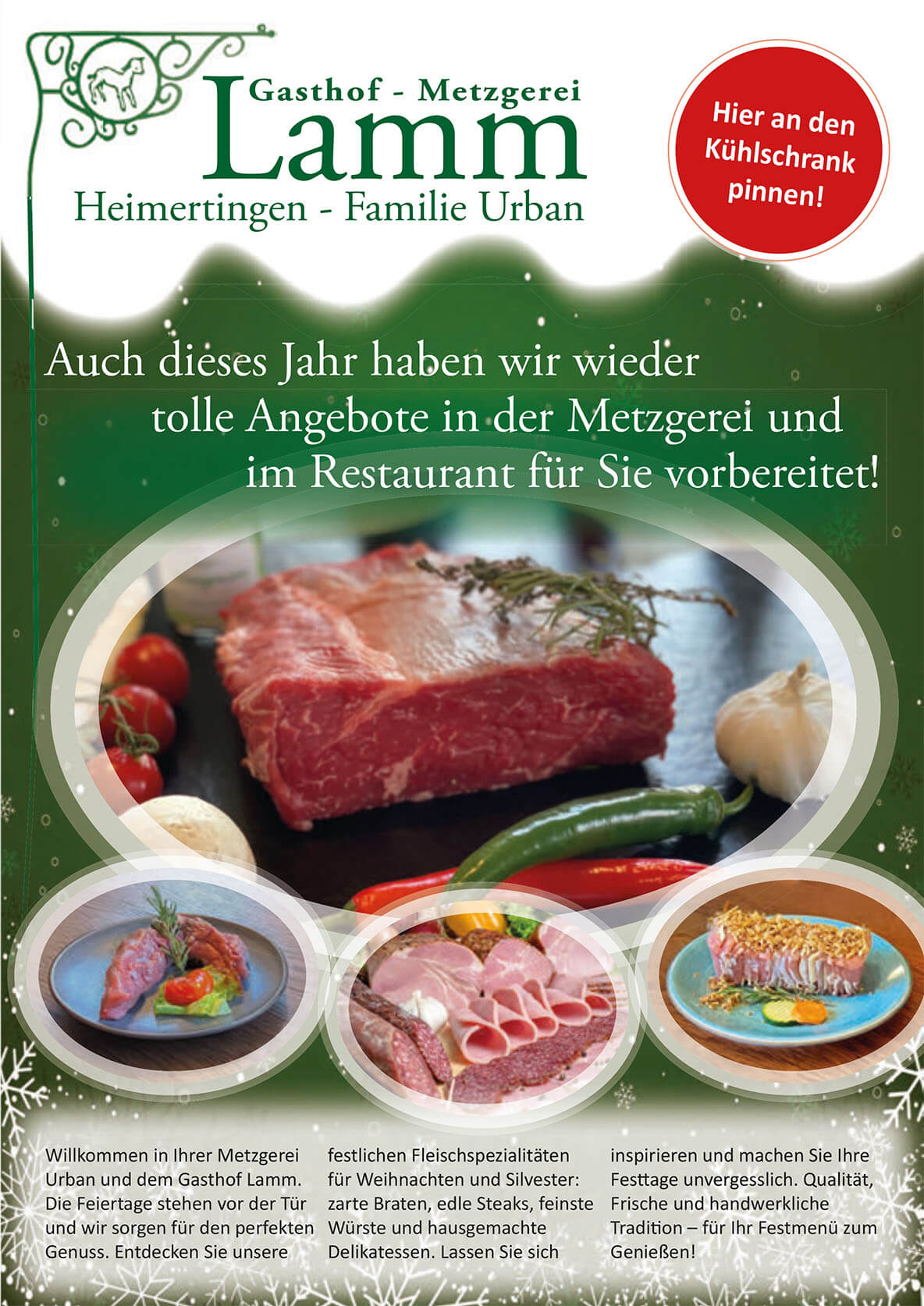 Gasthof-Metzgerei-Lamm-Weihnachtsangebote Gasthof-Metzgerei-Lamm-Weihnachtsangebote